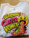 Glitter Vomit Sweatshirt with sleeve design