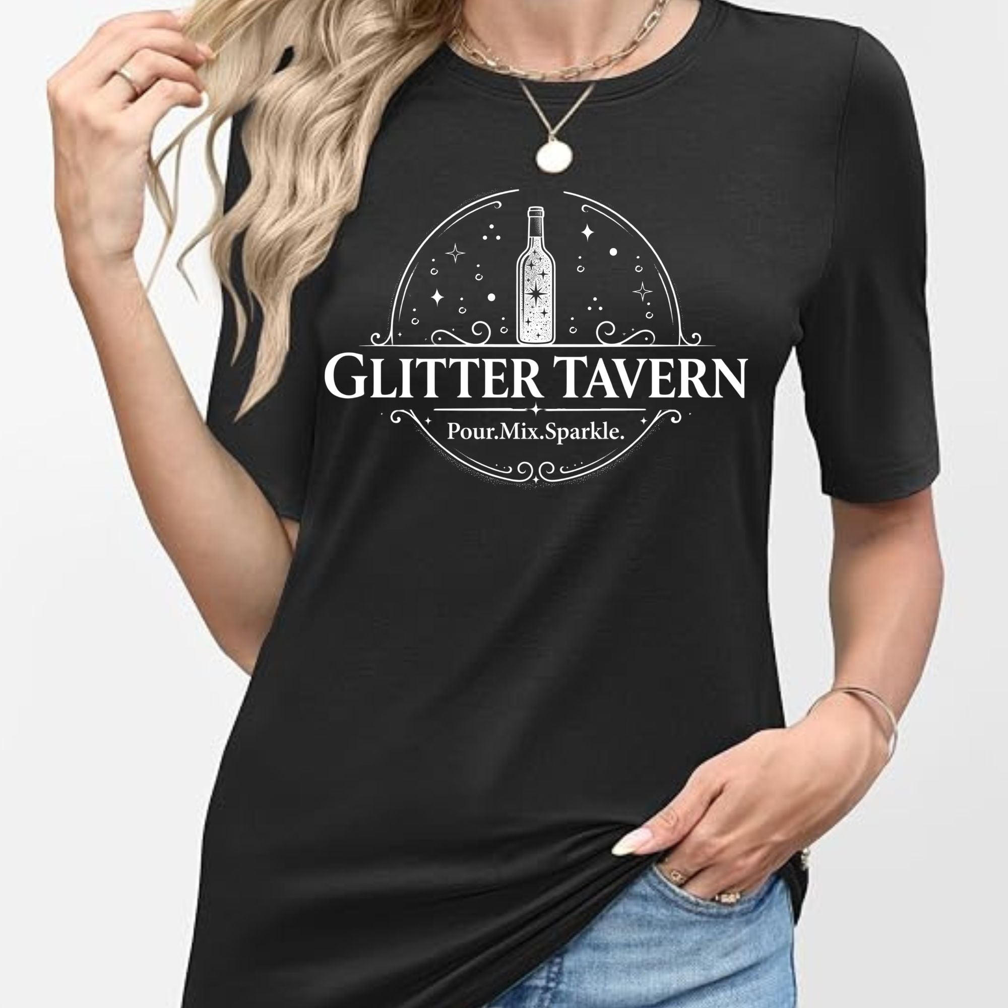 Glitter tavern tshirt 1/2 sleeve